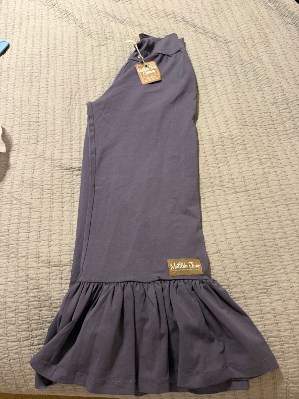 Matilda Jane Women's Big Ruffle Cuff Wide Leg Knit Pants Blue Size Small